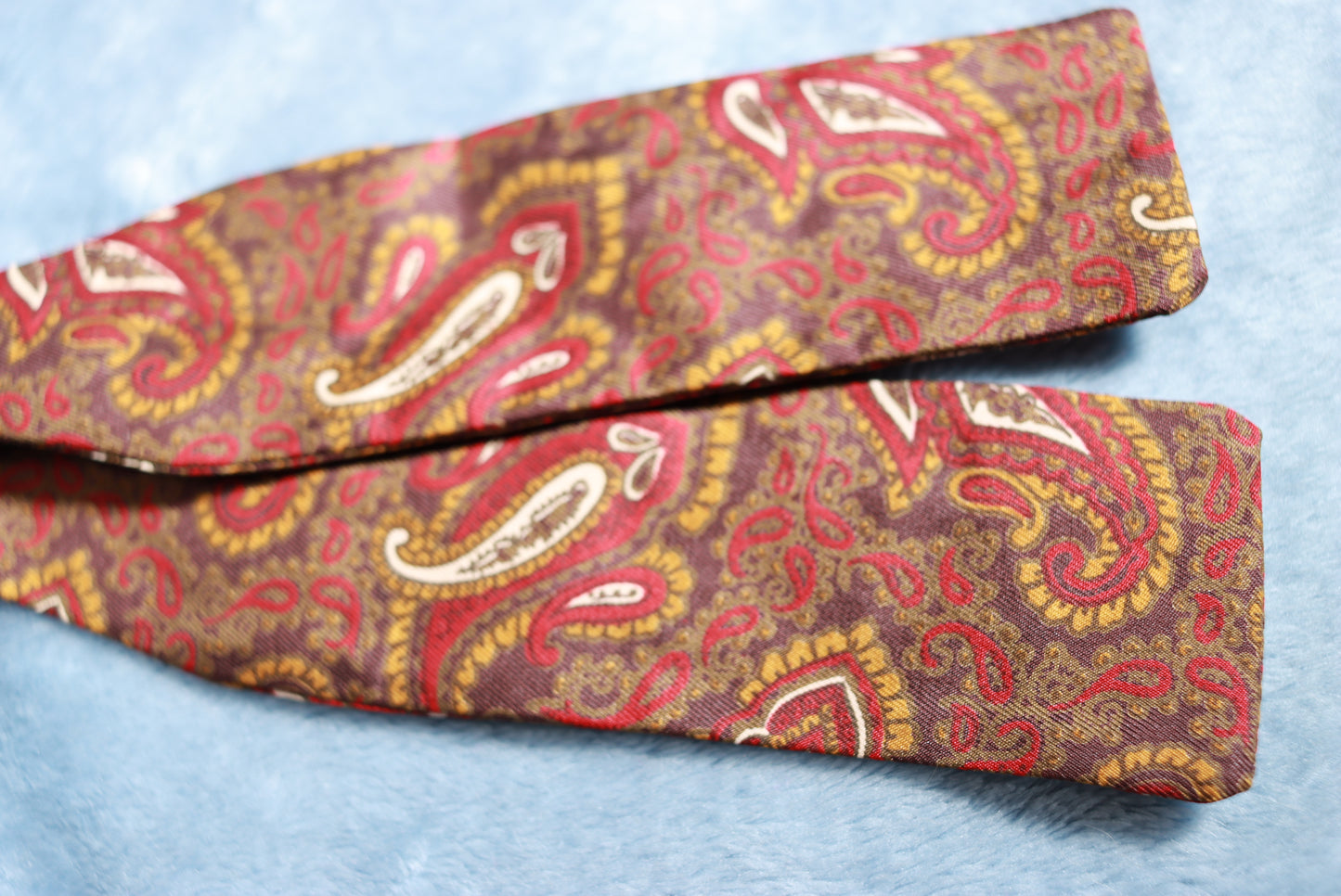 Vintage Harrods All SIlk Paisley Paddle Bow Tie