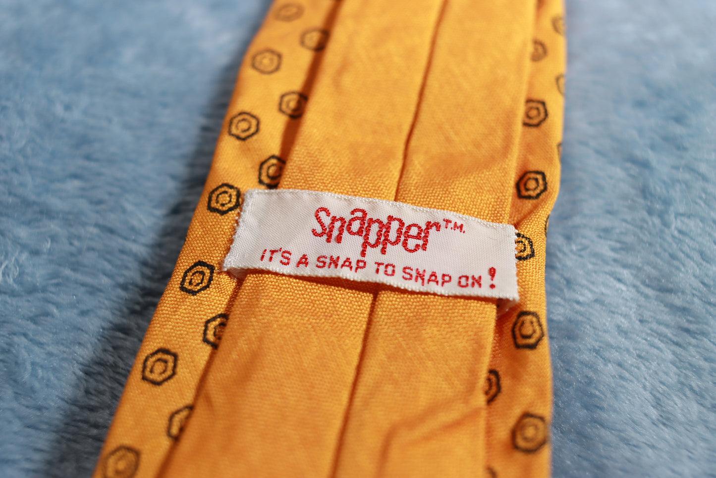 Snapper Orange Clip-on Vintage Tie 1940s/50s