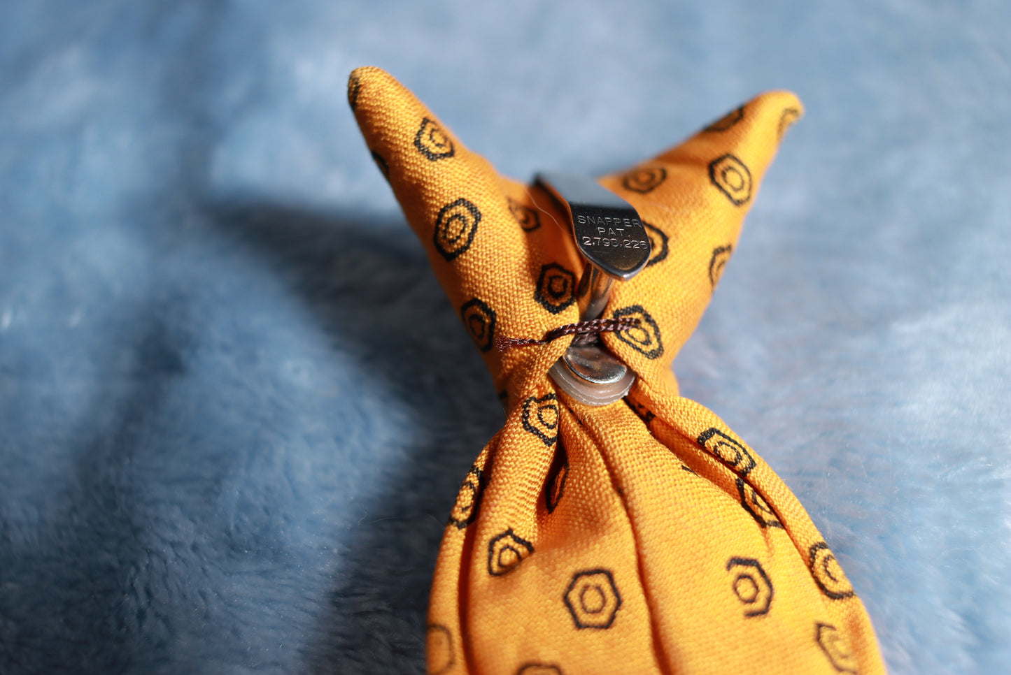 Snapper Orange Clip-on Vintage Tie 1940s/50s