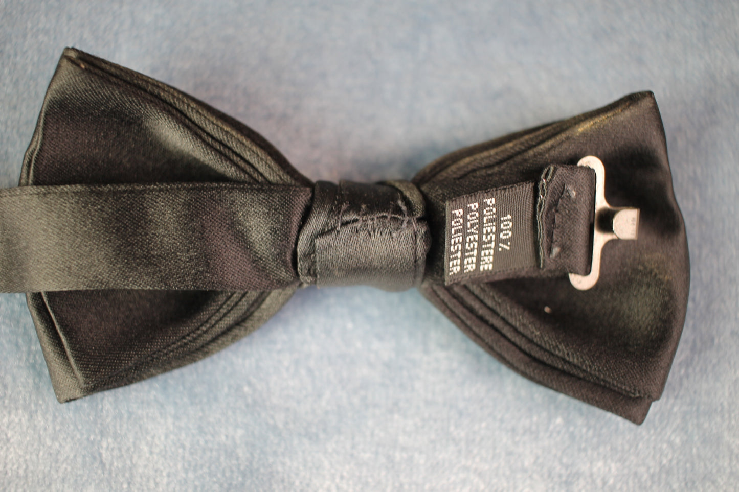 Vintage pre-tied black classic bow tie one size