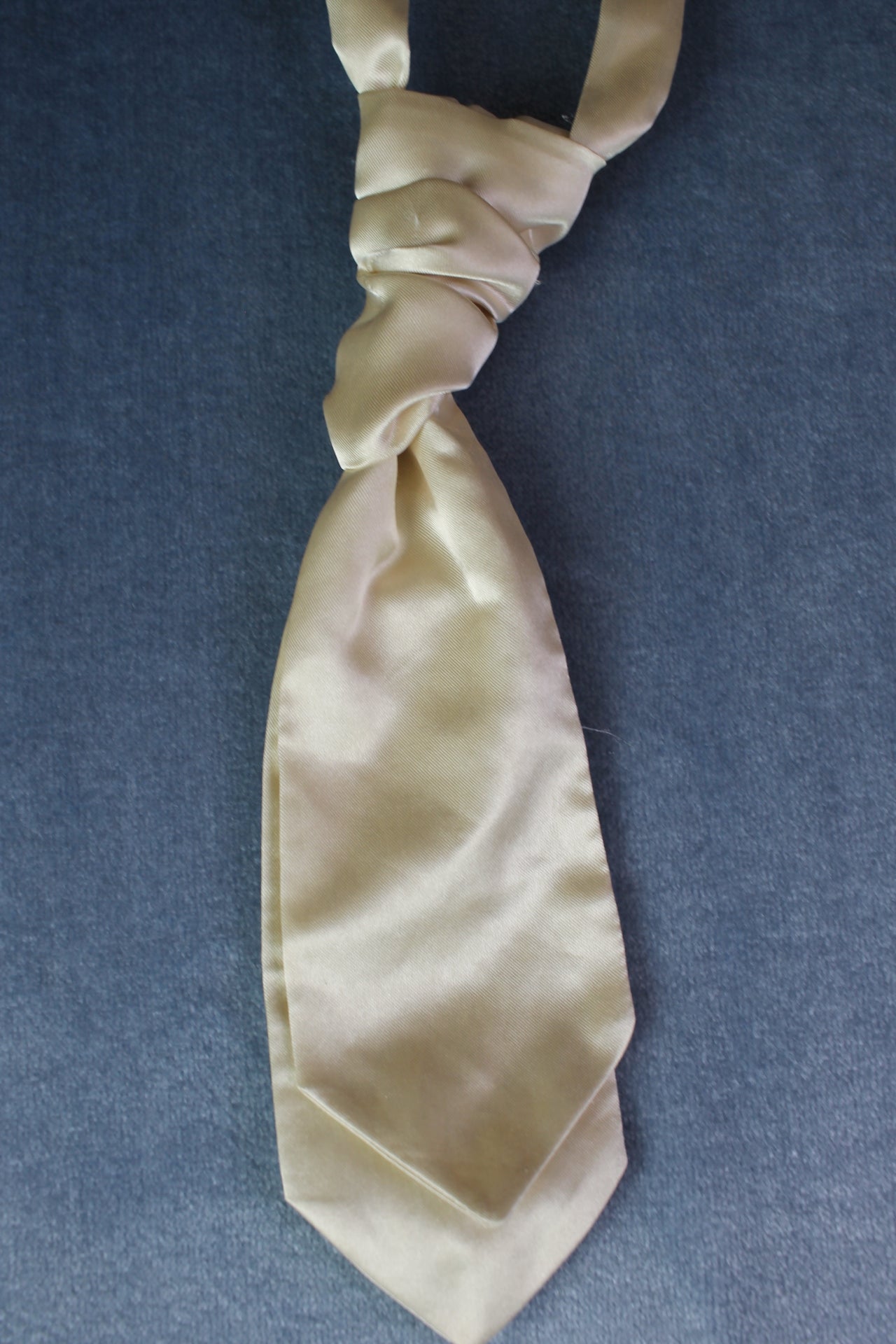 Vintage M&S pre-tied gold champagne childs wedding cravat