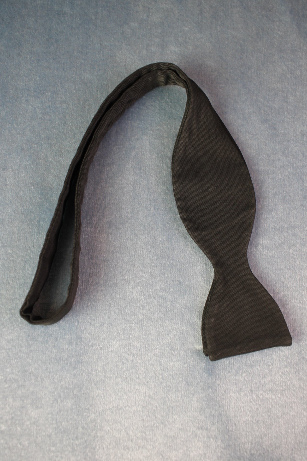 Vintage self tie thistle end classic black bow tie