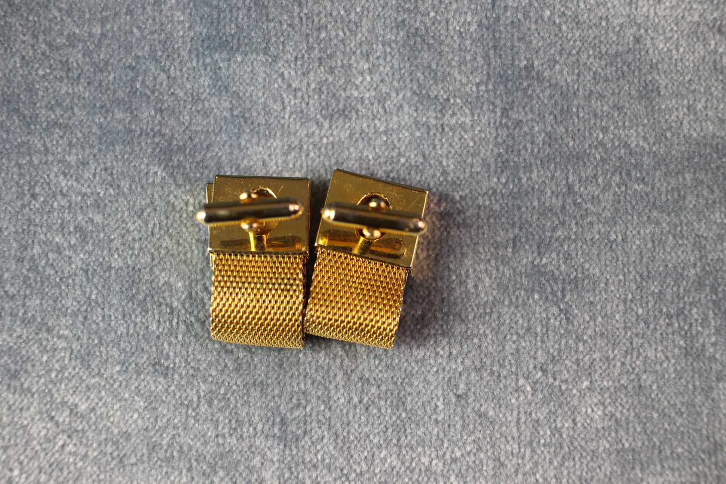 Vintage large grey single diamante heavy set wrap around cufflinks