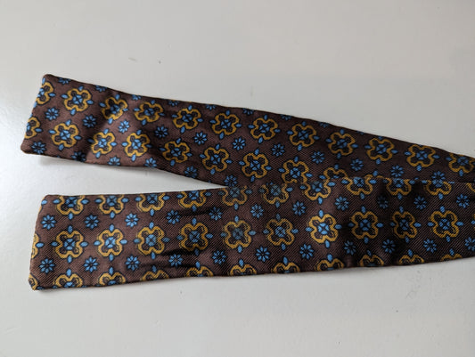 Vintage Beau Brummell self tie square end silk bow tie