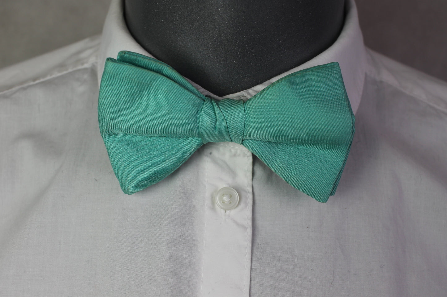 Vintage Harrods Knightsbridge pre-tied bow tie mint green adjustable
