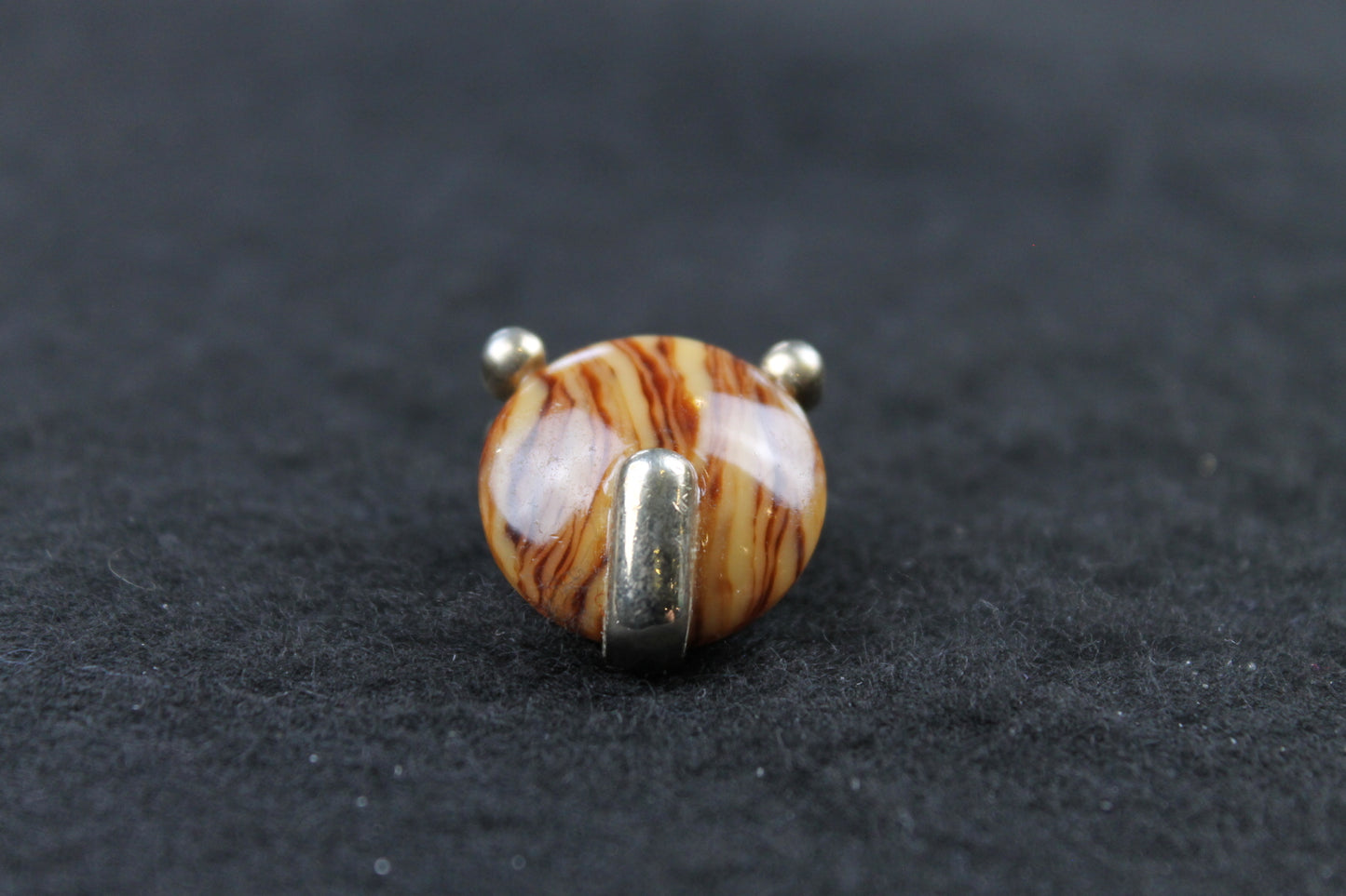 Vintage Round Onyx Stone Button Cover