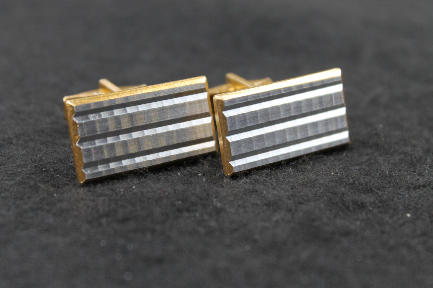 Vintage Oblong Moire Cufflinks