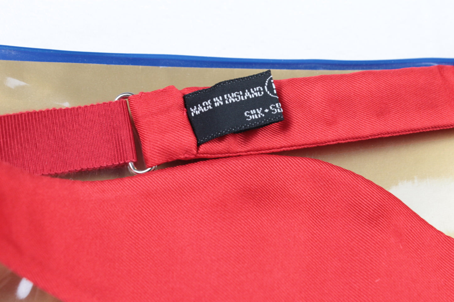 Vintage Red Pure Silk Self Tie Adjustable Thistle Bow Tie