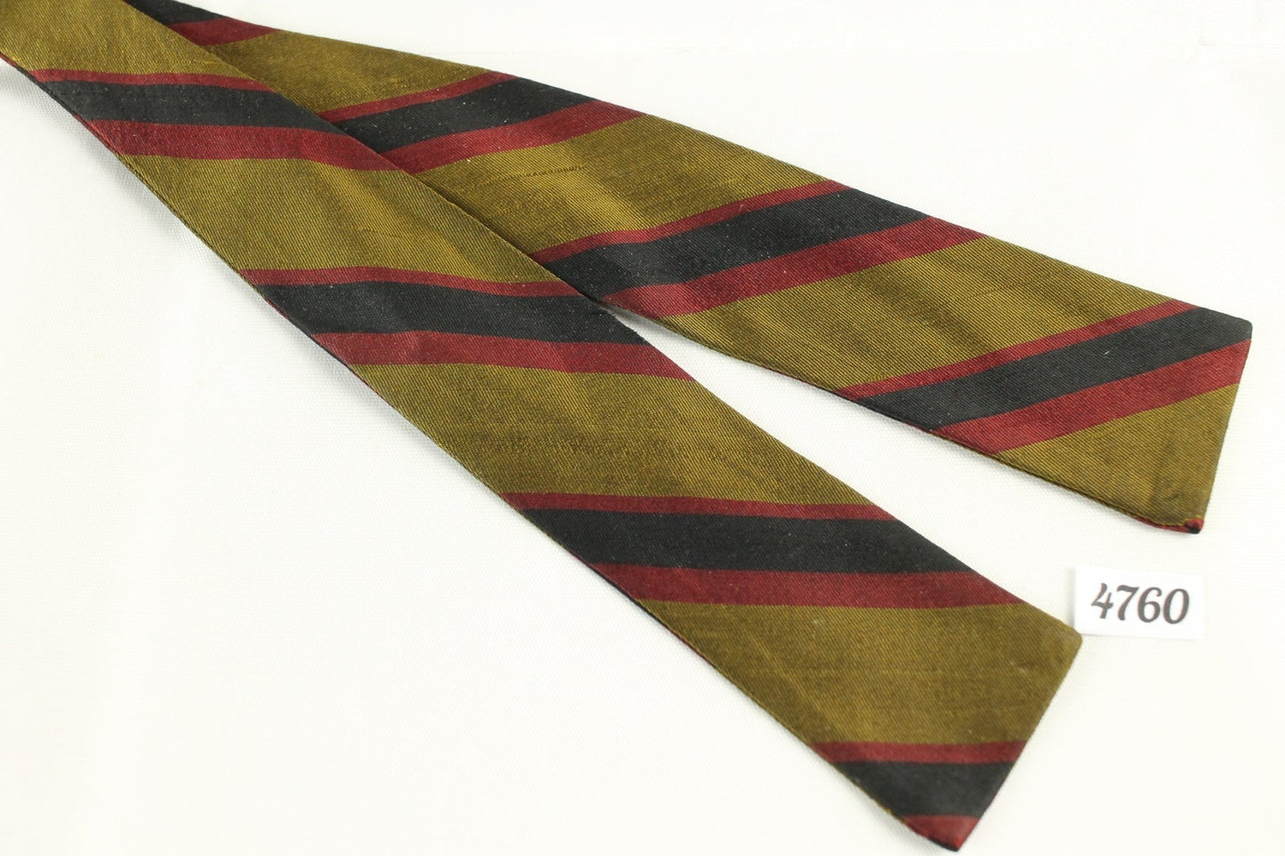 Silk Batwing Self Tie Vintage Bow Tie Straight Paddle Style Striped Adjustable