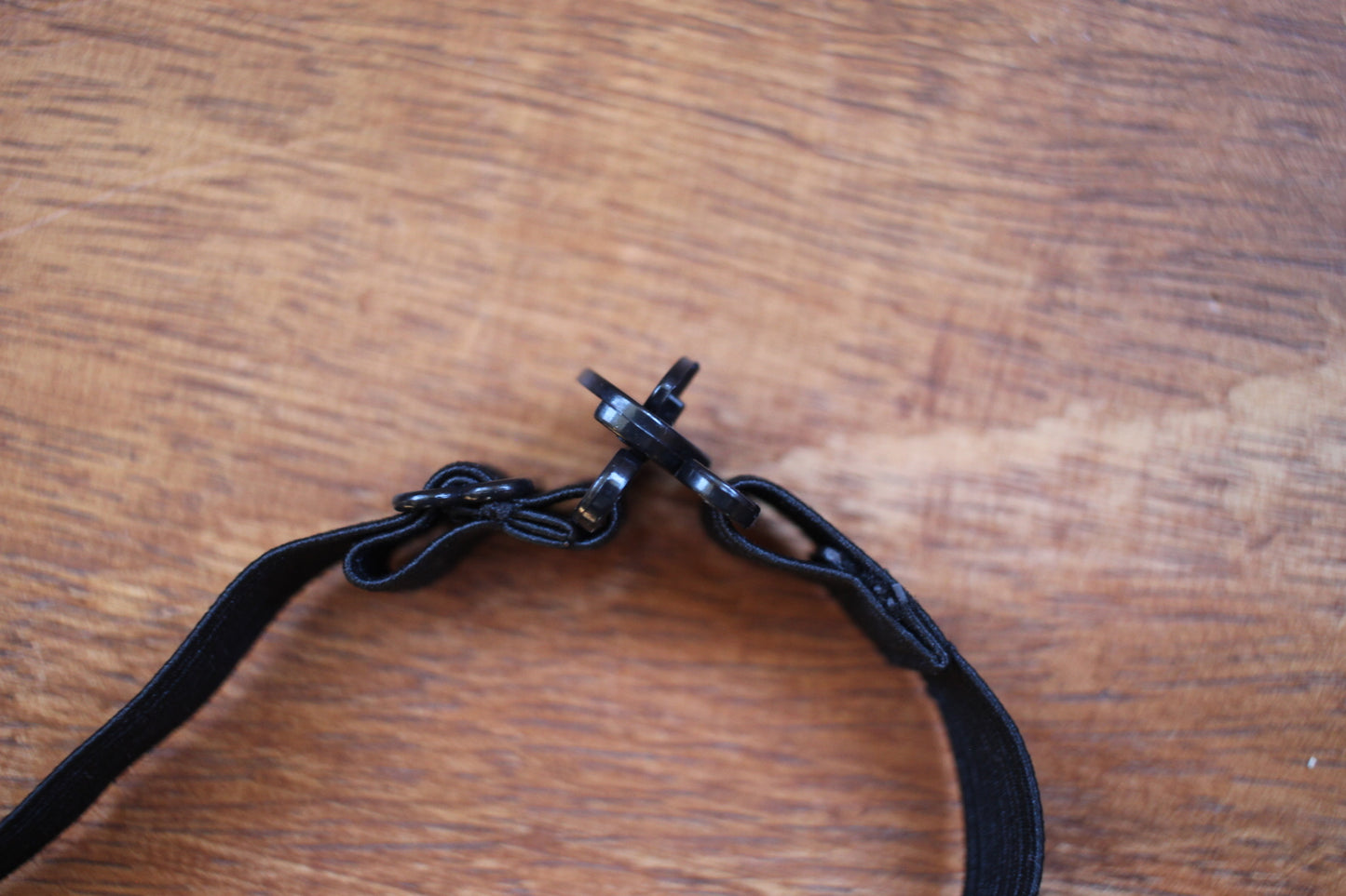 Vintage pre-tied red black tartan pattern bow tie adjustable