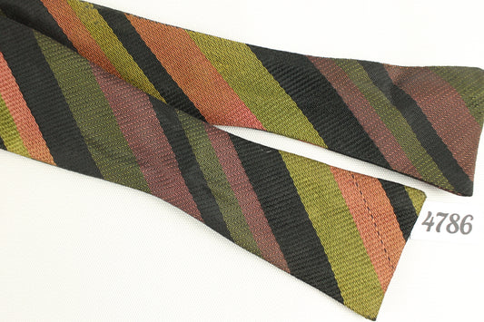 Wembley Self Tie Vintage Adjustable Bow Tie Striped Skinny Thistle Black Olive Raspberry Pink