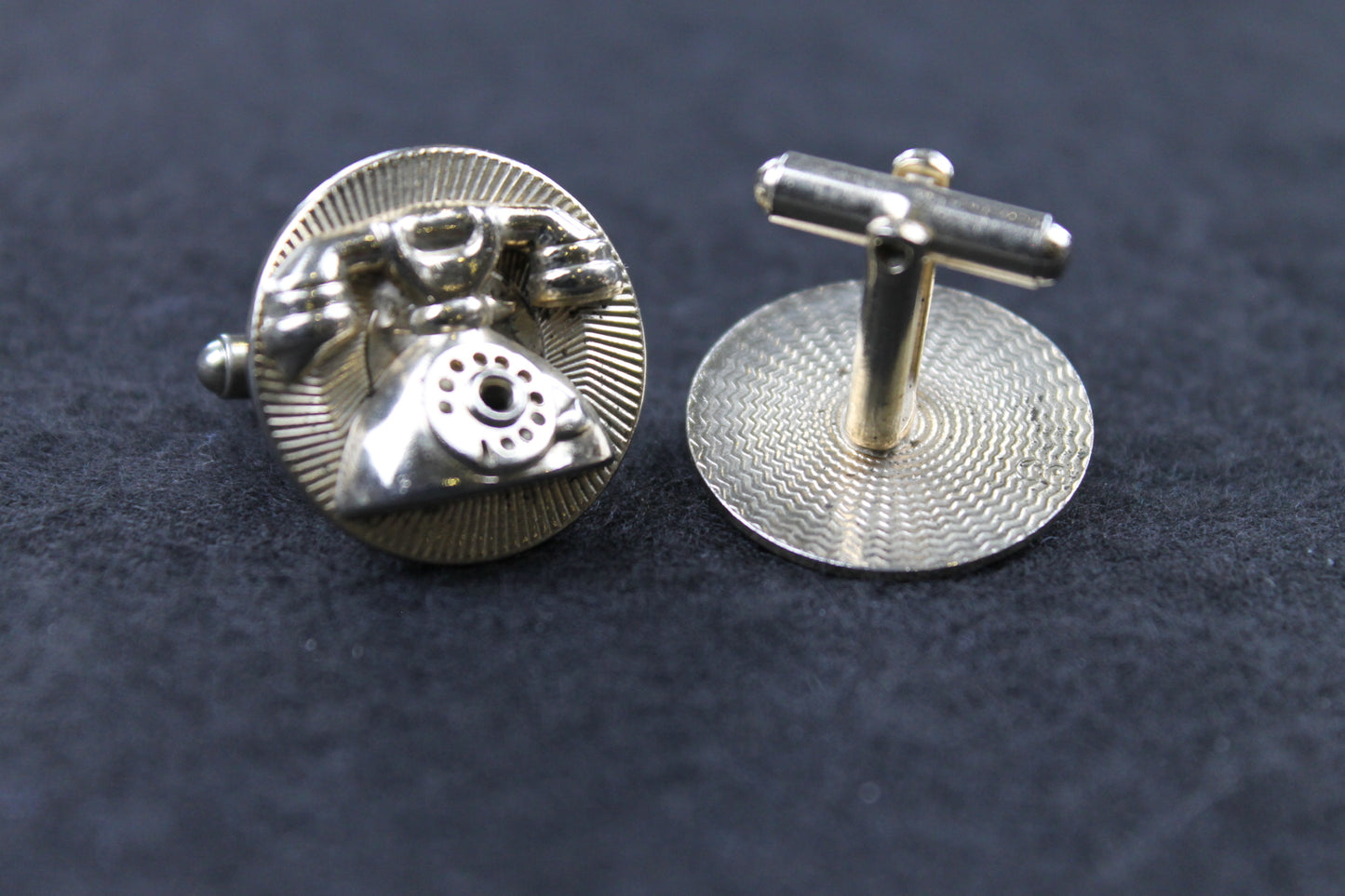 Vintage Old Fashioned Telephone Cufflinks