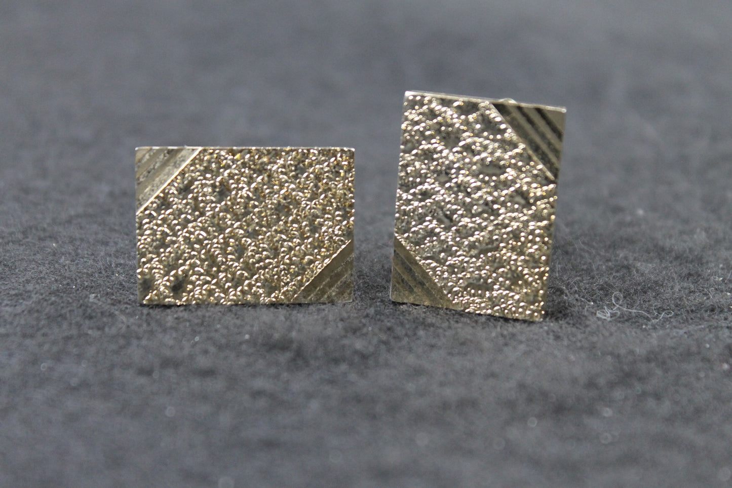 Vintage Oblong Rough Shiny Finish Cufflinks