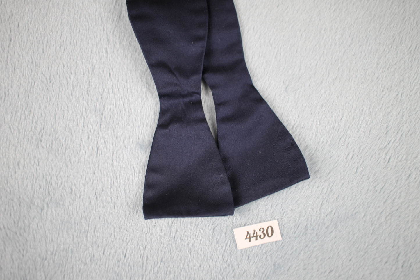Vintage Finchley self tie thistle end classic blue bow tie adjustable