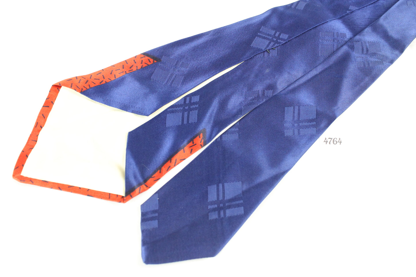 Vintage 1940s/50s Royal Blue Red Jacquard Swing Tie