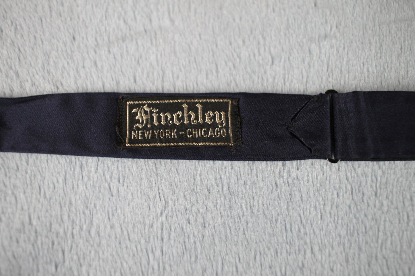 Vintage Finchley self tie thistle end classic blue bow tie adjustable