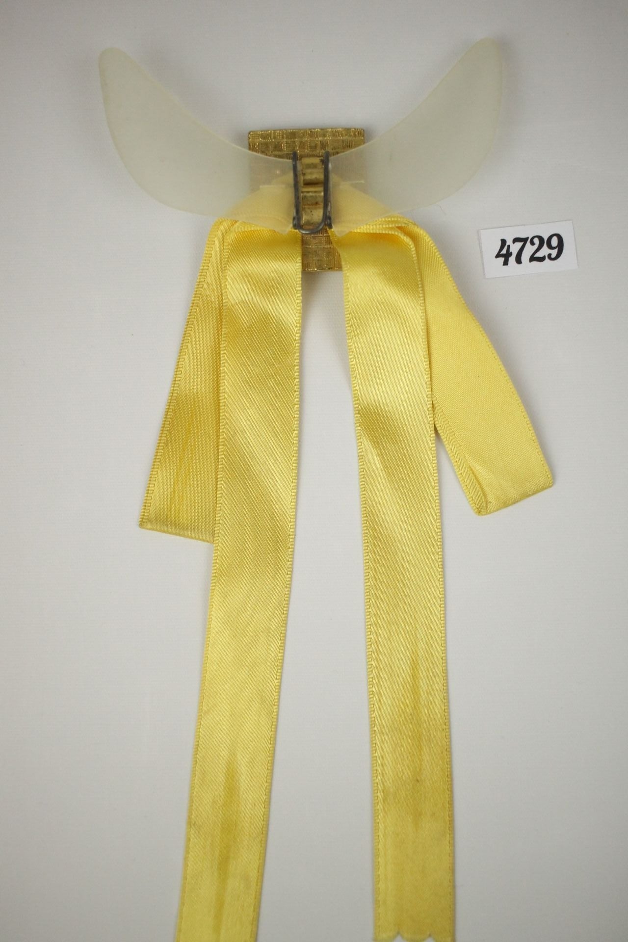 Vintage Lemon Ribbon Bucking Bronco Clip On Western Cowboy Kentucky Square Dance Bow Tie