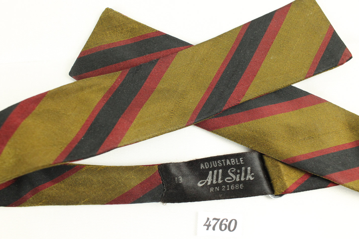 Silk Batwing Self Tie Vintage Bow Tie Straight Paddle Style Striped Adjustable