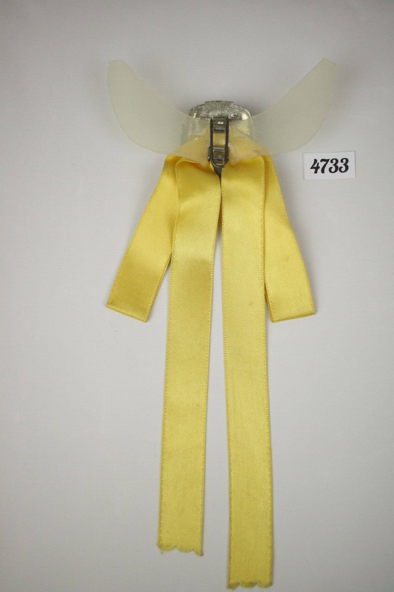 Vintage Lemon Ribbon Cowboy Hat Clip On Western Cowboy Kentucky Square Dance Bow Tie