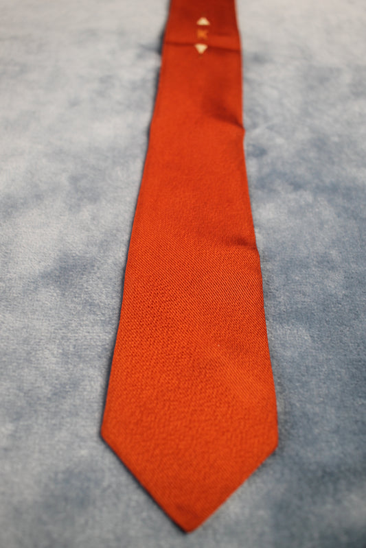 Vintage Pilgrim Roebuck & Co 1940s/50s burnt orange K motif tie