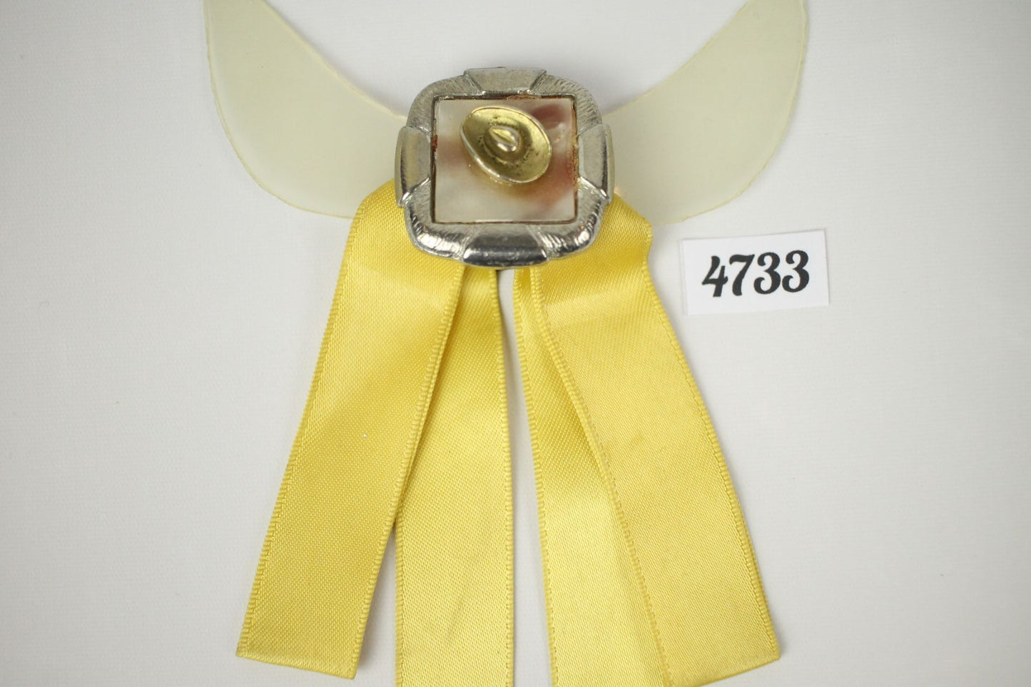 Vintage Lemon Ribbon Cowboy Hat Clip On Western Cowboy Kentucky Square Dance Bow Tie