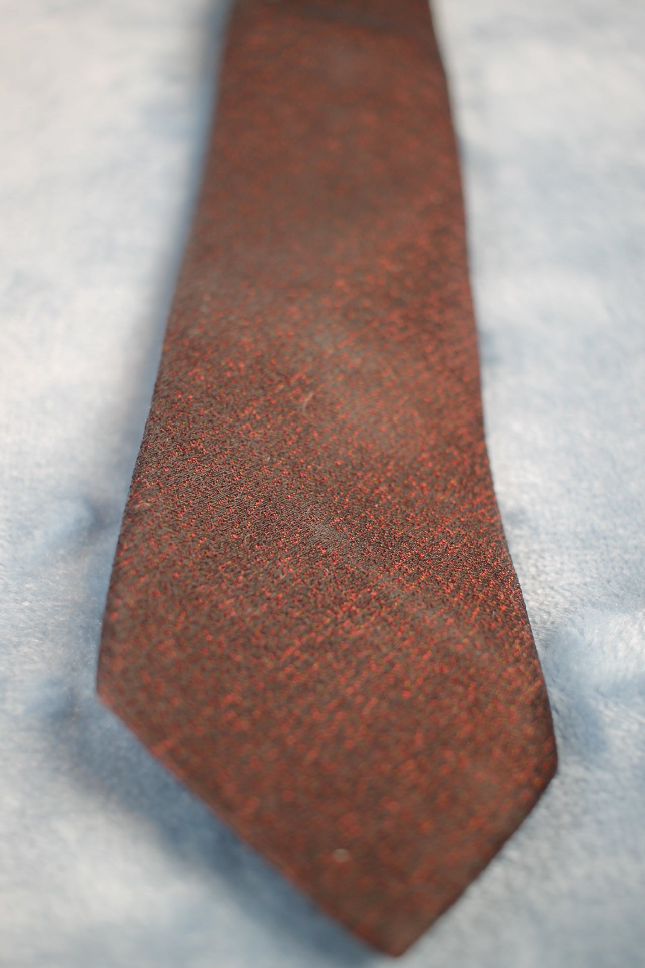 Vintage Carson Pirie Brown Red Skinny Tie 1940s/50s
