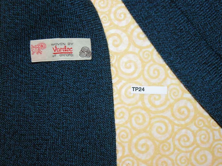 Vintage Vardoc 1970s Worsted blue frayed end swing tie