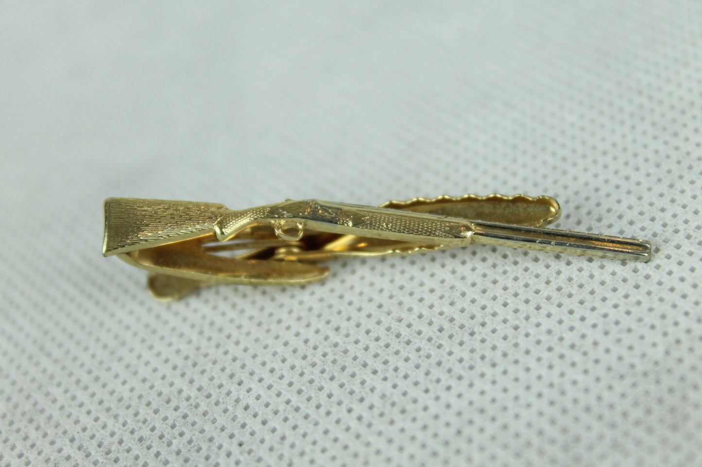 Vintage Hickok Gold Metal Rifle Tie Clip