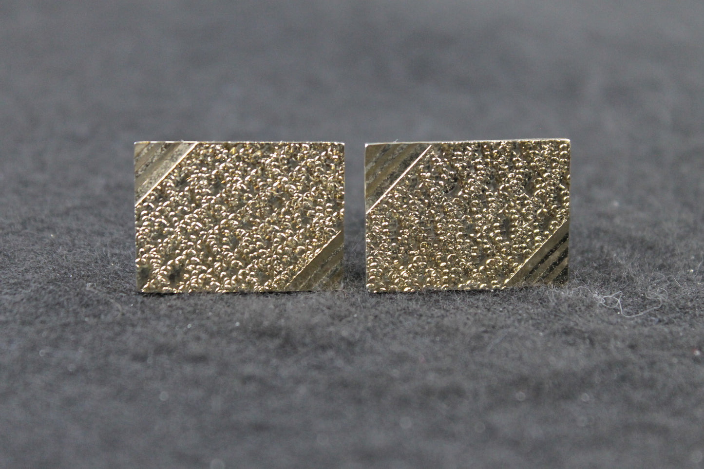 Vintage Oblong Rough Shiny Finish Cufflinks