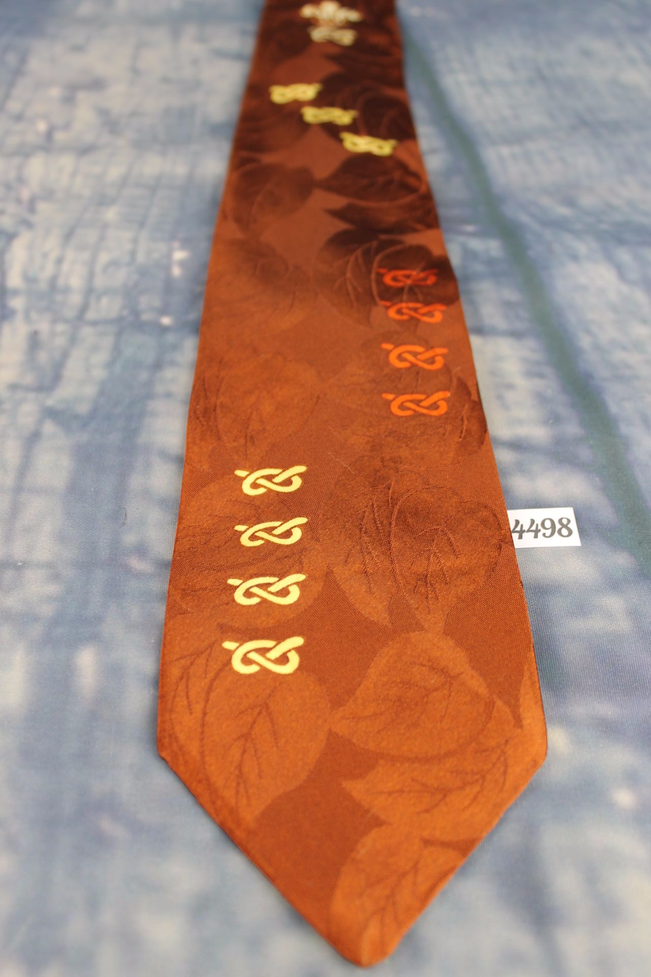 Vintage Resilient Construction Royal Dragoon Guard Brown Jacquard Tie