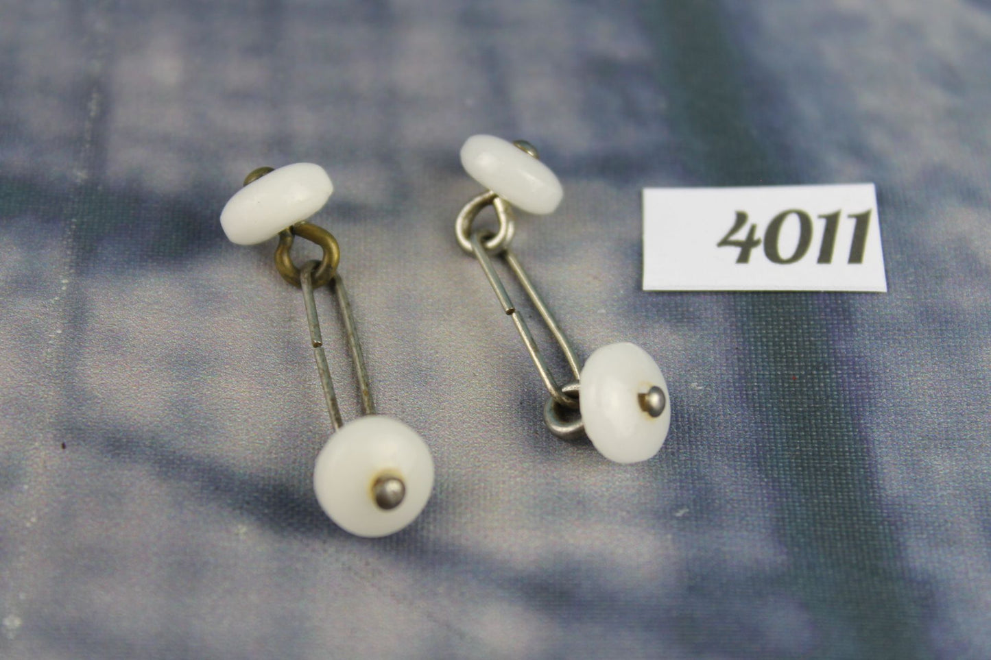 Vintage Lucite Button Style collar bars