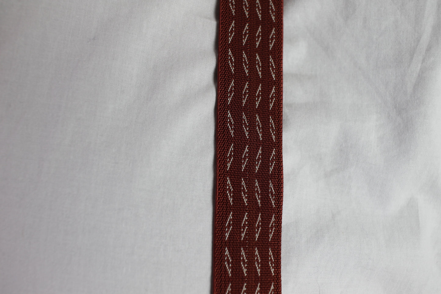 Vintage dark red white diamond pattern elasticated braces gold metal clips adjustable