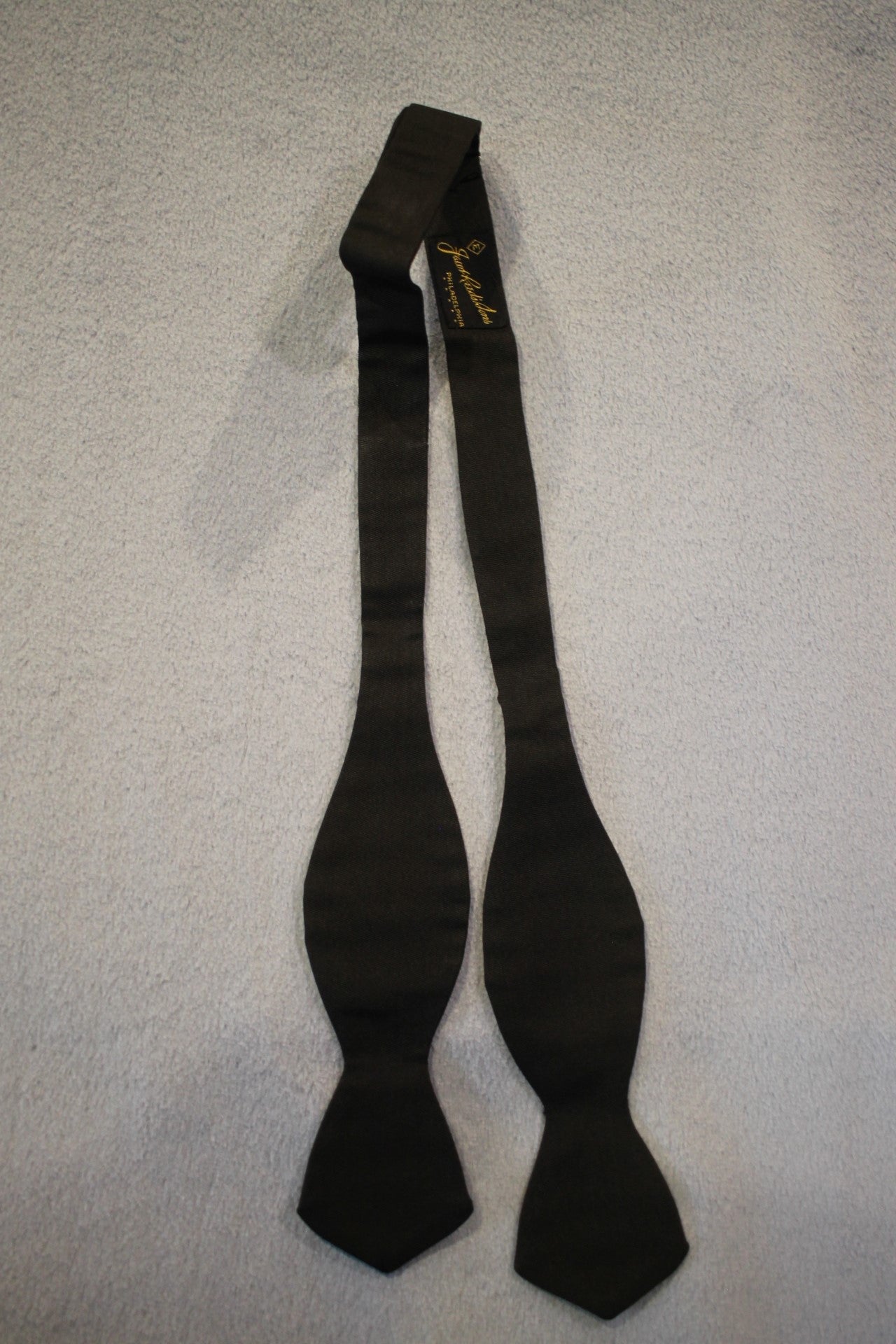 Vintage Keys Jacob Radissons self tie arrow thistle end classic black bow tie adjustable