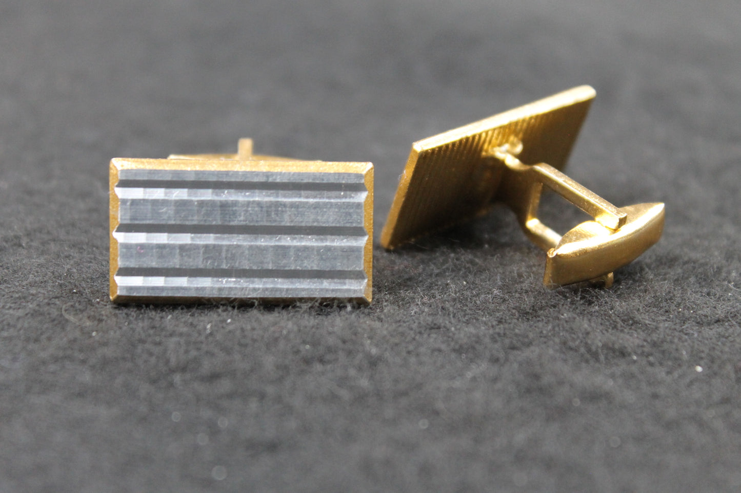 Vintage Oblong Moire Cufflinks