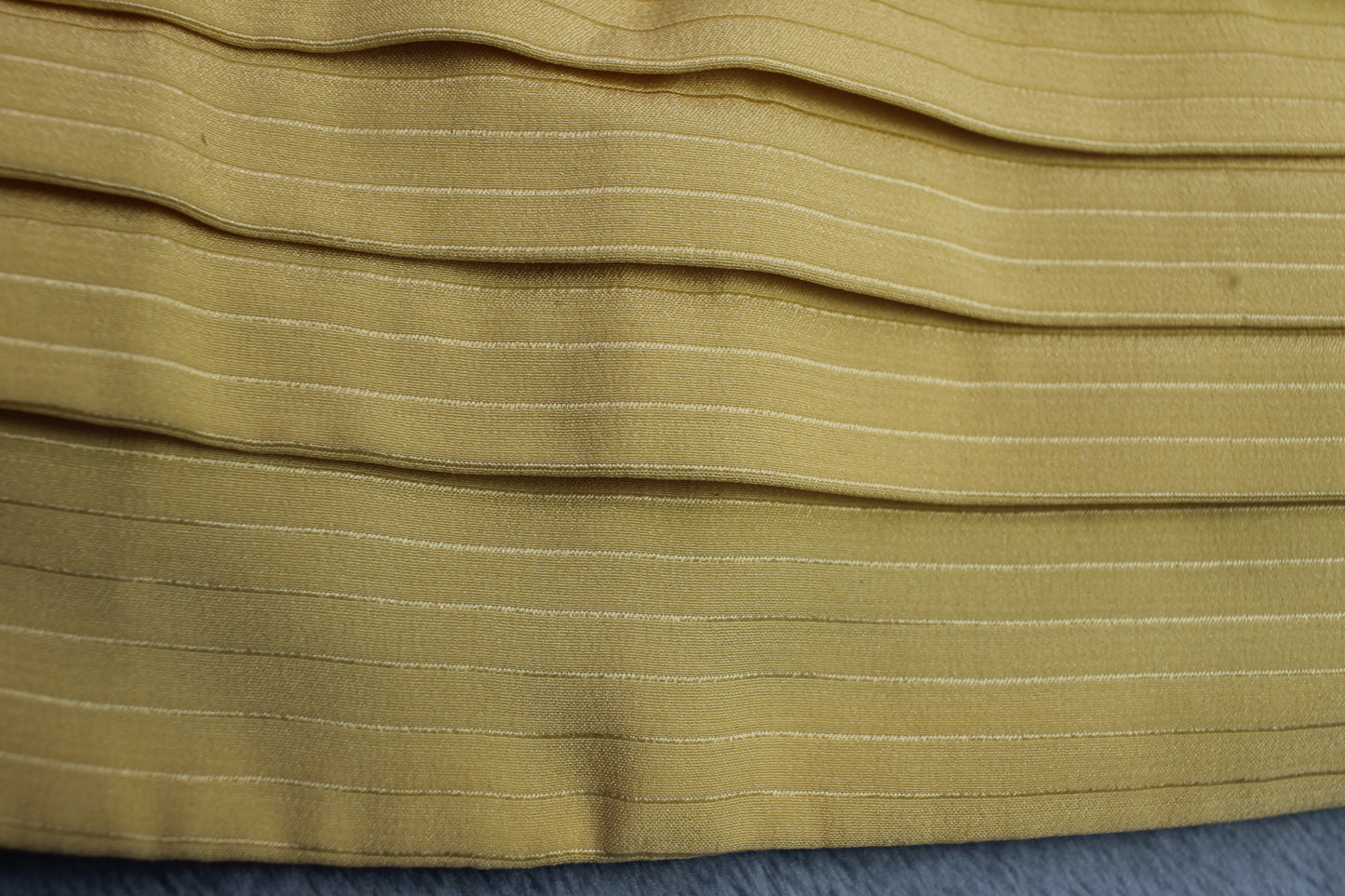 Vintage Jose Piscador yellow striped pattern pleated cummerbund