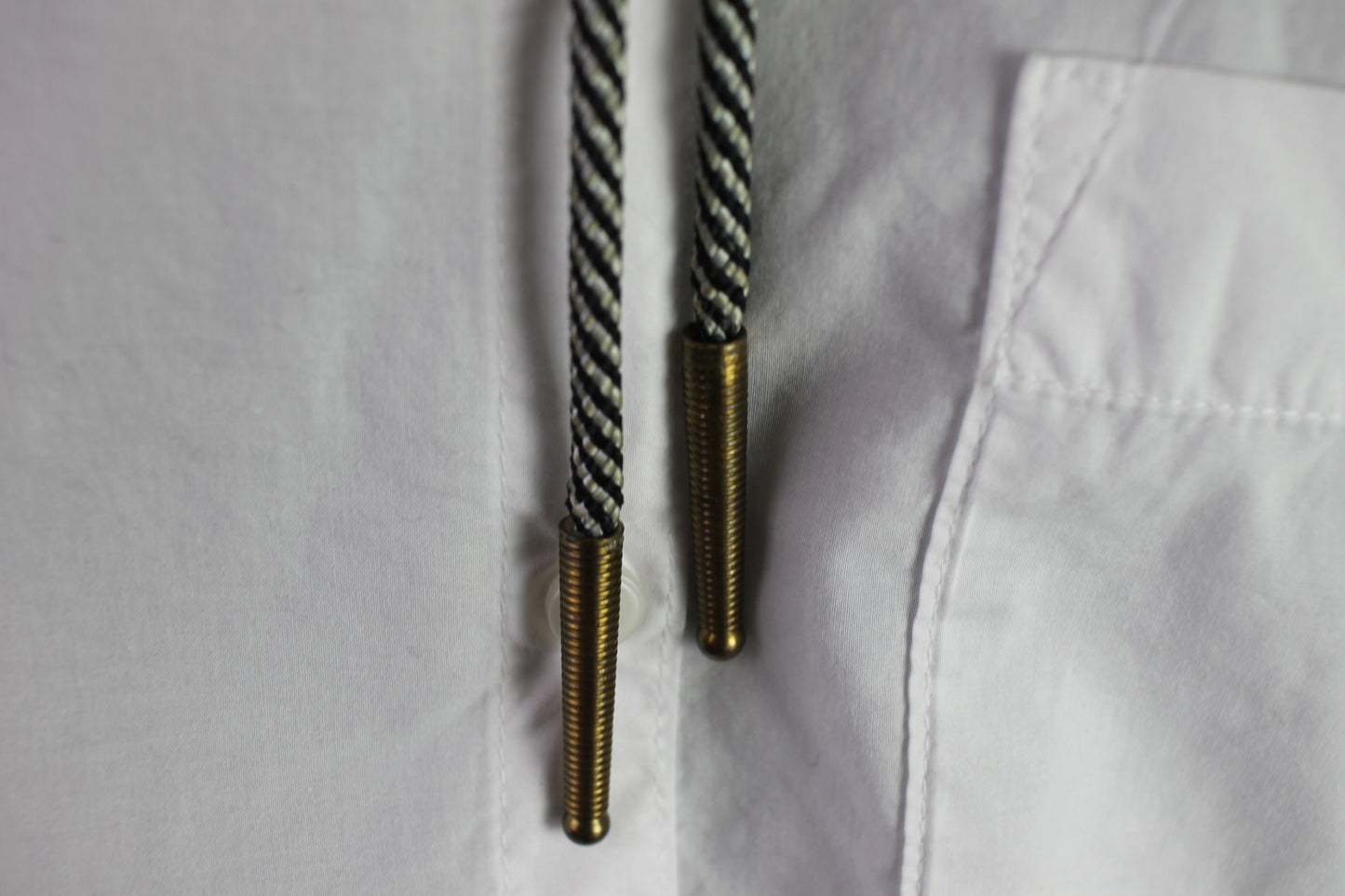 Vintage Enamelled F Bolo Black White Striped Western Cowboy Kentucky String Tie