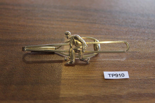 Vintage Strattons Gold Metal Tie Pin Bowling