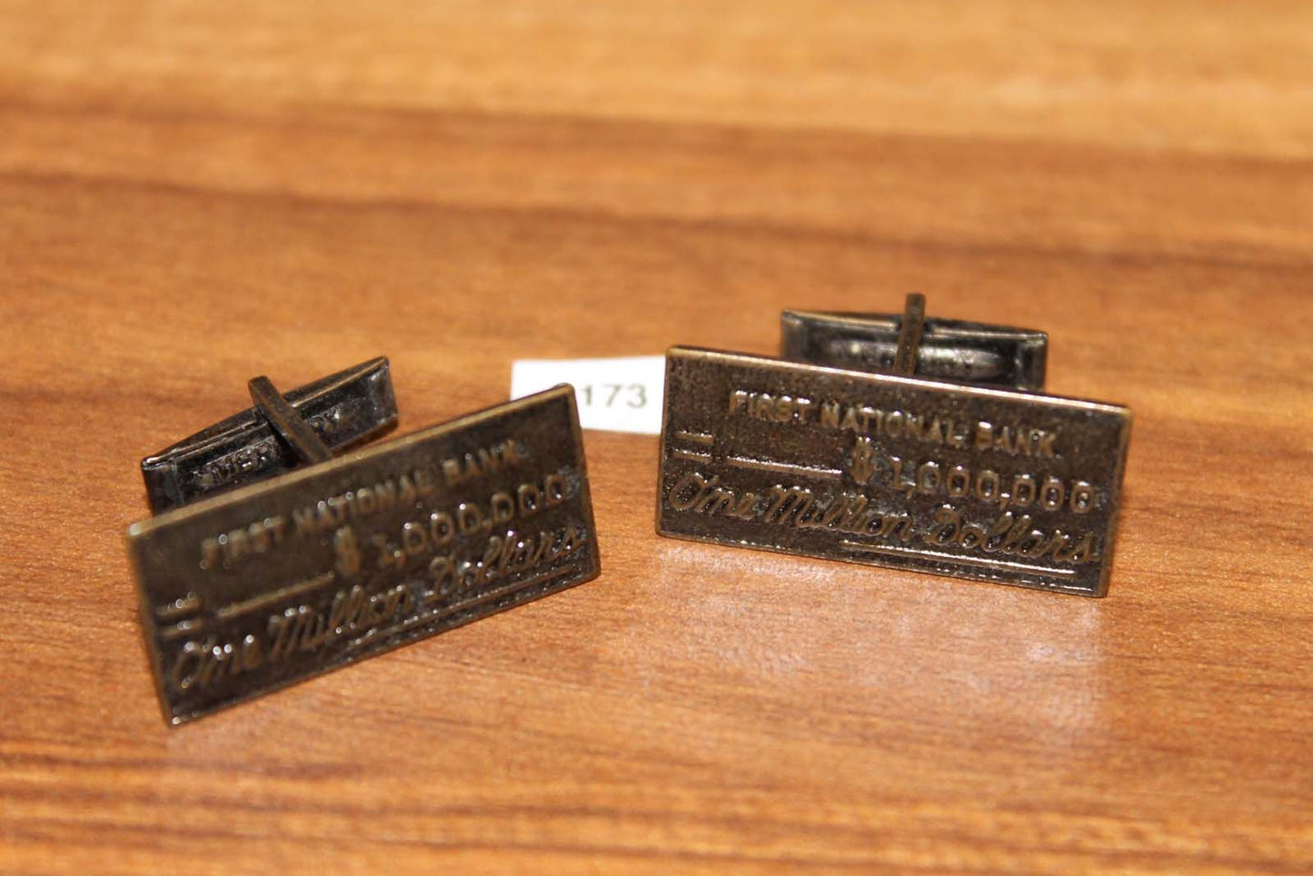 Vintage one million dollar cheque cuff links