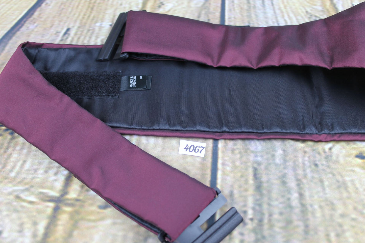 Marks & Spencer Burgundy Satin Adjustable Pleated Cummerbund