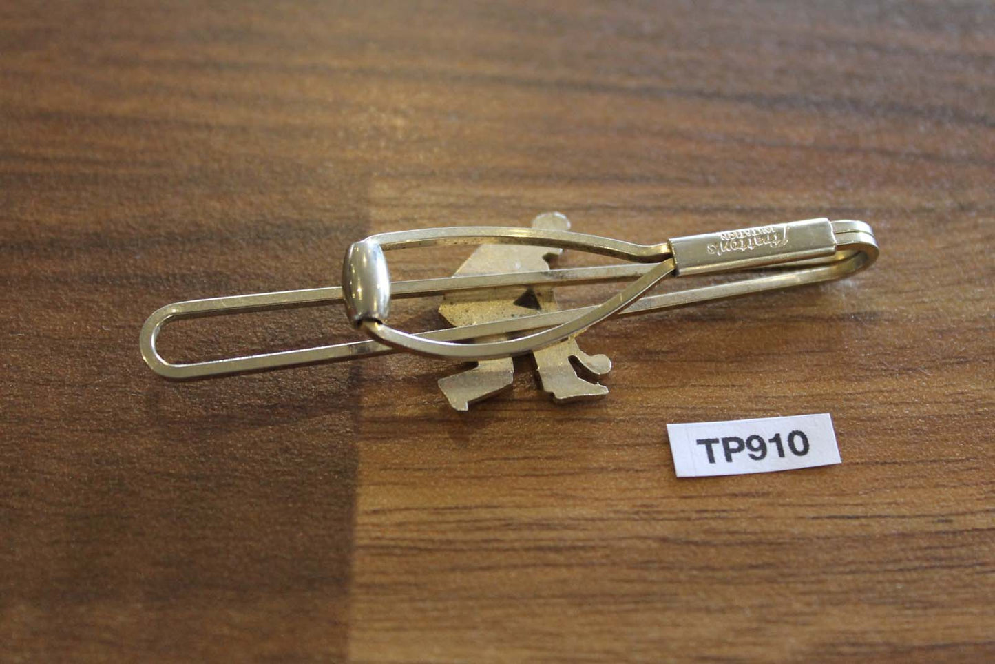 Vintage Strattons Gold Metal Tie Pin Bowling