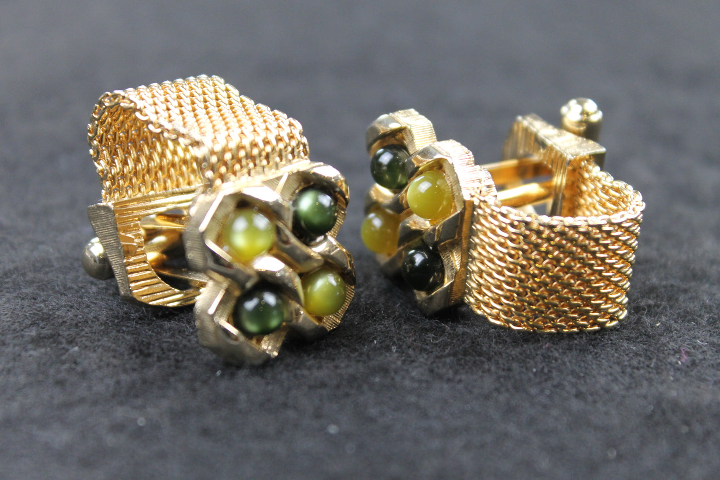 Vintage Coloured Faux Pearl Wrap Around Cufflinks