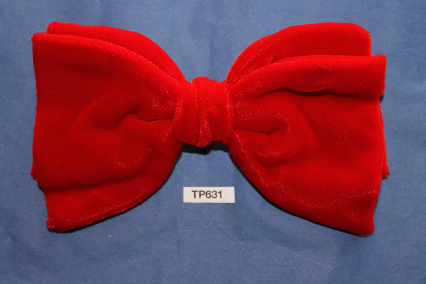Vintage Pre Tied Clip On Bow Tie Red Velvet