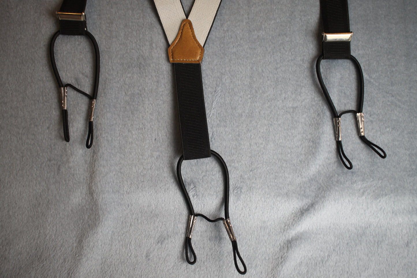 Vintage retro elasticated thong button on classic black braces adjustable 80s Wall Street