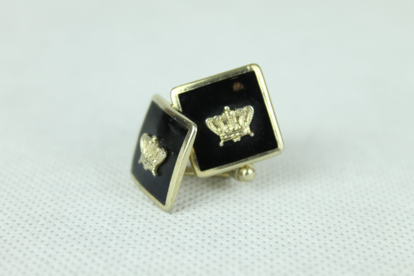 Vintage Gold Metal Crown Cufflinks