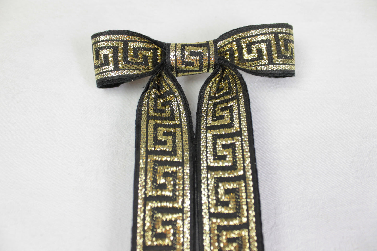 Vintage Style New Black Gold Square Scroll Clip On Western Cowboy Kentucky Bow Tie