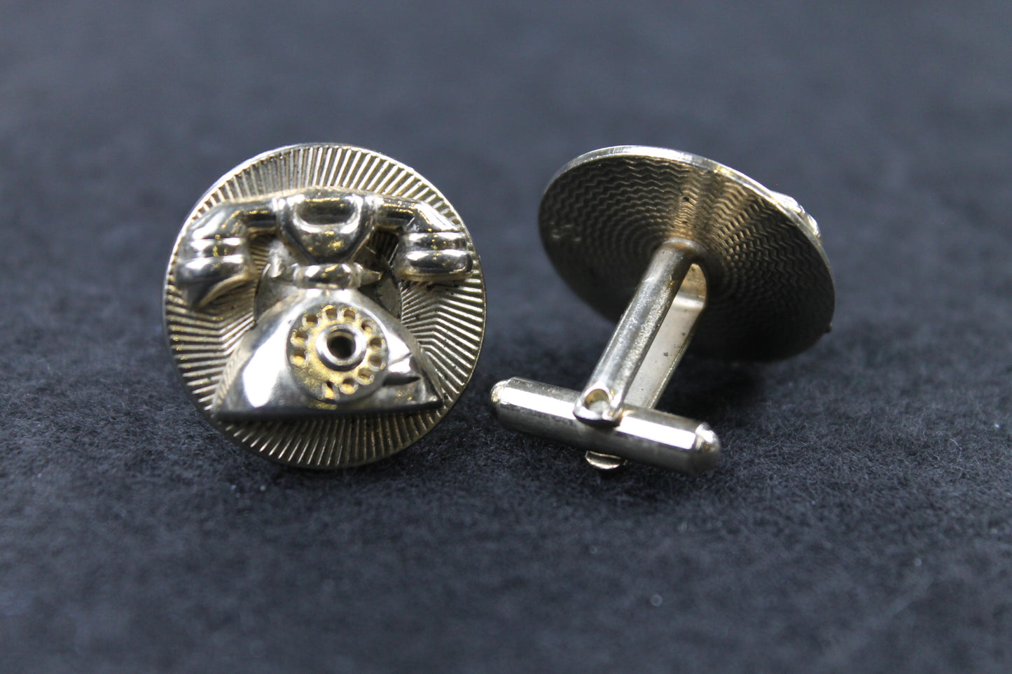 Vintage Old Fashioned Telephone Cufflinks