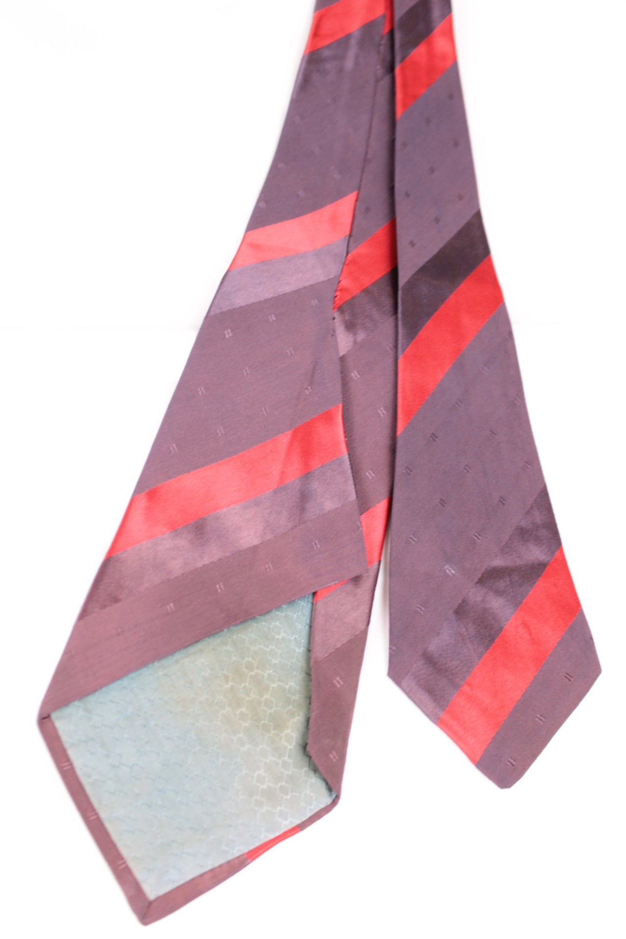 Vintage Sunshine Neckwear California Grey Purple Red Striped Tie 1930s