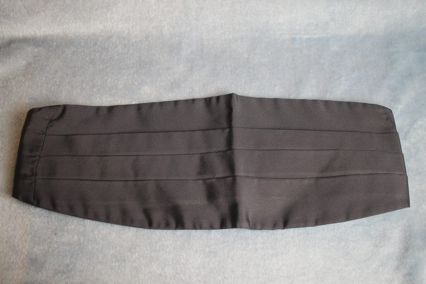 Vintage Roberto London Satin Black Red Adjustable Pleated Cummerbund