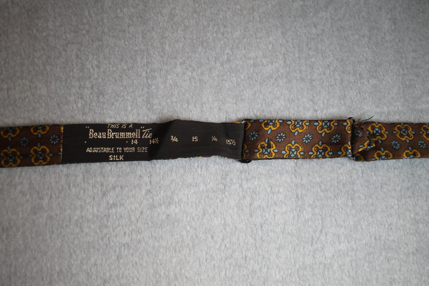 Vintage Beau Brummell self tie square end silk bow tie