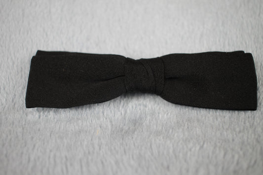 Vintage classic black clip on bow tie